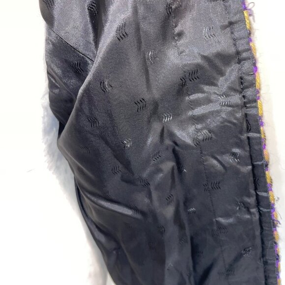 Fiberworks Womens Jacket Size Medium Purple Vintage Handwoven Buttons Pockets - Picture 14 of 16